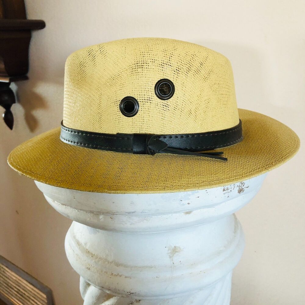 Kids Straw Panama safari Sun hat Youth Indiana Fedora 53-54 CM